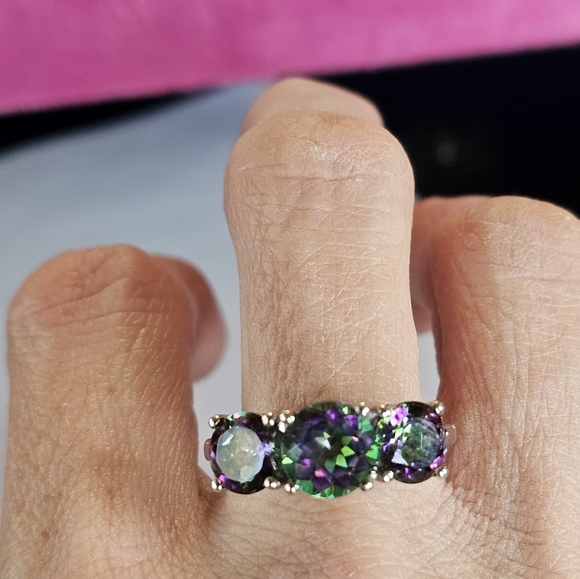 Colorful Mystic Topaz Sterling Silver Ring Size 10 NWT - Picture 11 of 11